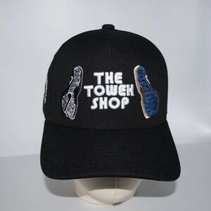The Toweh Shop Black snapback hat with sneaker Embroidered Design